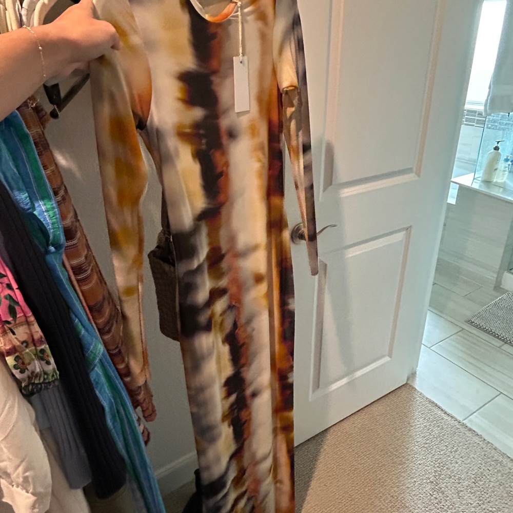 Long Sleeve Tie-Dye Maxi Dress